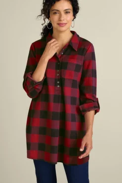 Soft Surroundings Mad About Plaid Tunic- Tops|Tunics & Leggings
