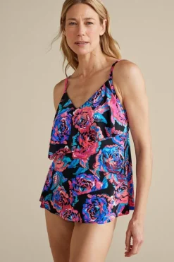 Soft Surroundings Magicsuit By Miraclesuit Chloe Tankini Top- Swimwear