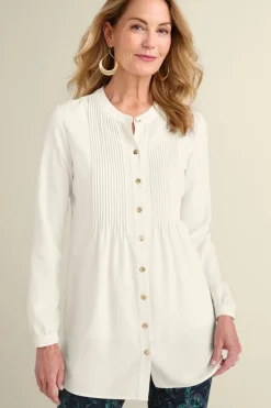 Soft Surroundings Makara Button Tunic- Tops