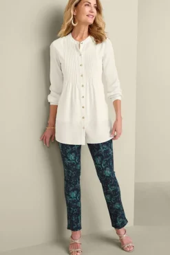 Soft Surroundings Makara Button Tunic- Tops