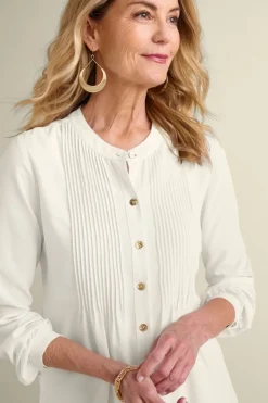 Soft Surroundings Makara Button Tunic- Tops