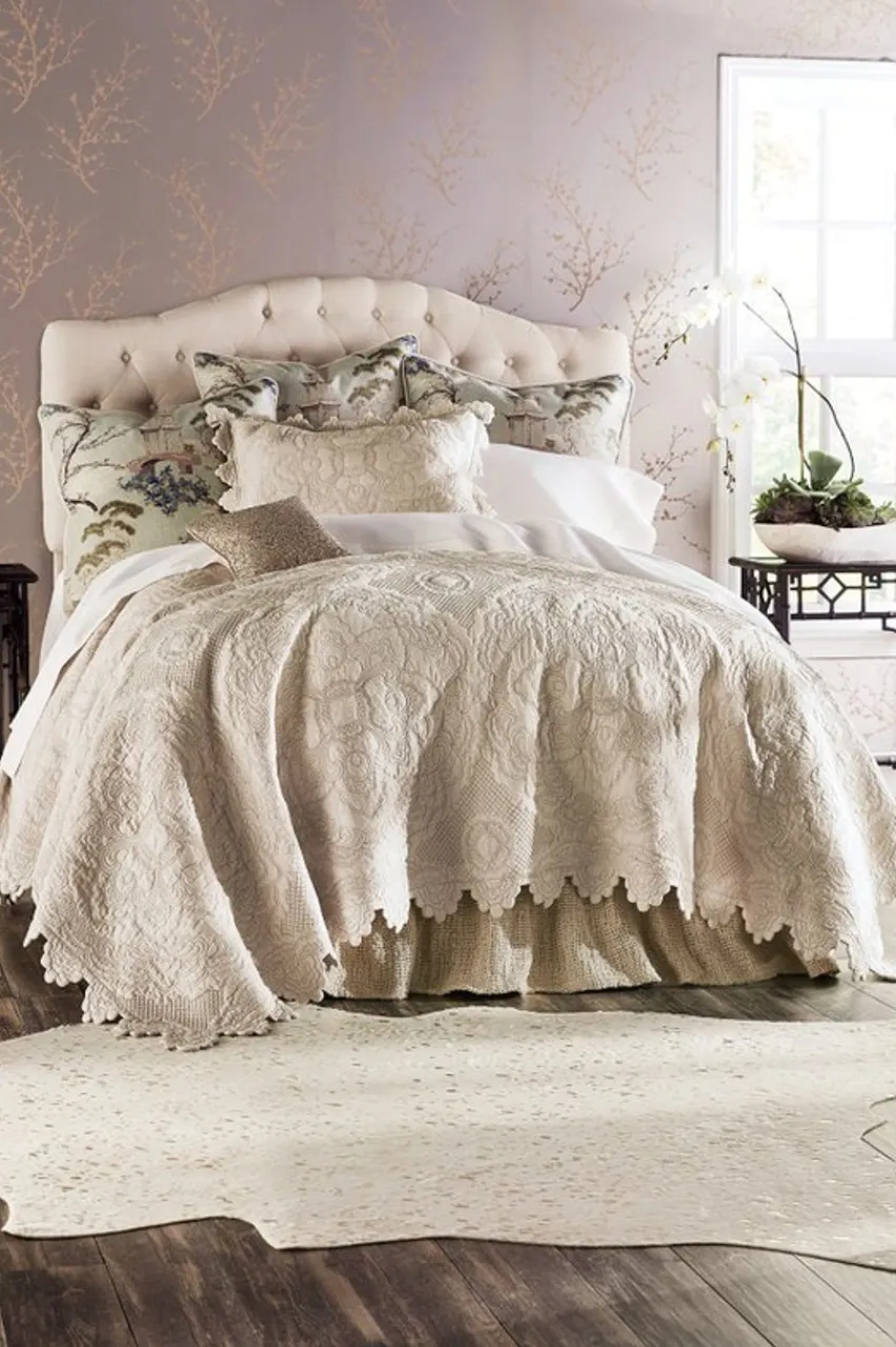 Soft Surroundings Marguerite Scalloped Quilt- Bedding|Bedding Collections
