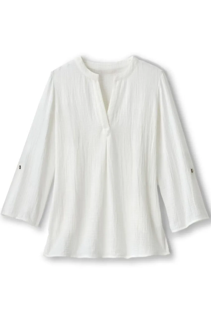 Soft Surroundings Marley Gauze Tunic- Tops|Tunics & Leggings