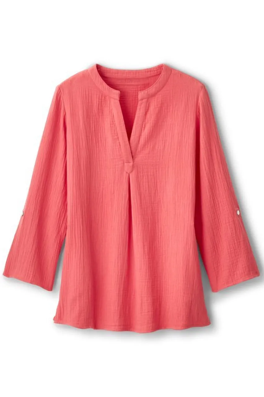 Soft Surroundings Marley Gauze Tunic- Tops|Tunics & Leggings