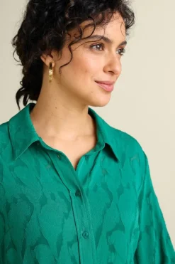 Soft Surroundings Matine Jacquard Tunic & Cami- Tops