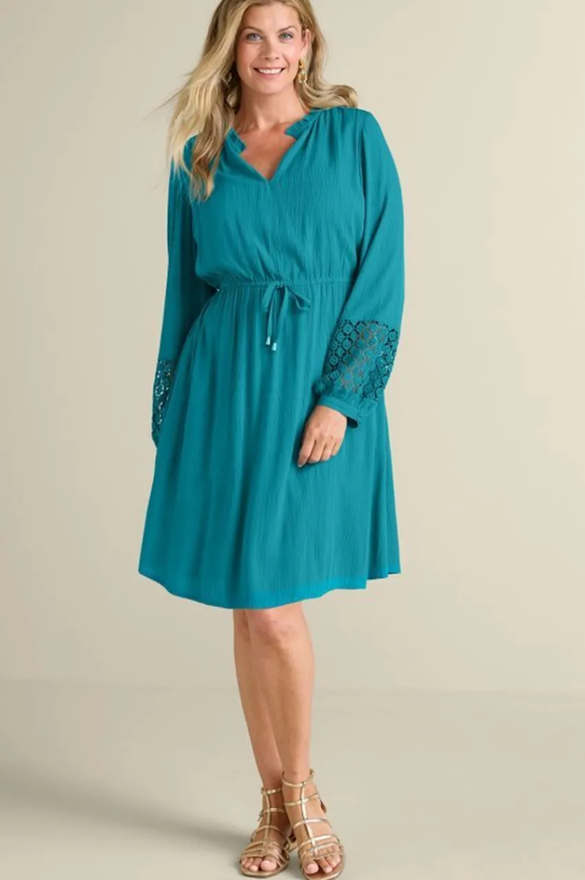 Soft Surroundings Meara Gauze Dress- Dresses