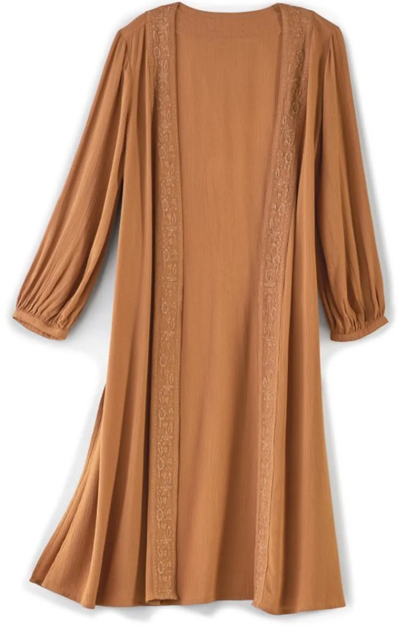 Soft Surroundings Megara Gauze Topper- Toppers|Jackets & Coats
