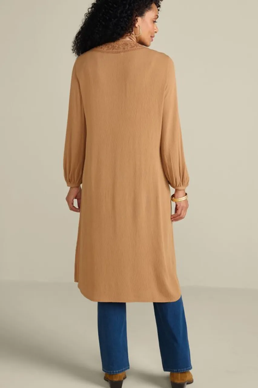 Soft Surroundings Megara Gauze Topper- Toppers|Jackets & Coats