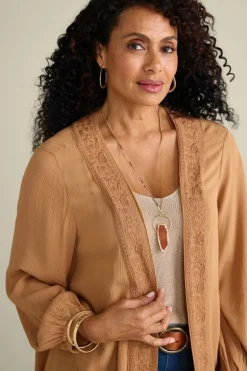 Soft Surroundings Megara Gauze Topper- Toppers|Jackets & Coats