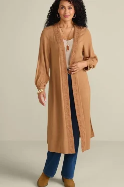 Soft Surroundings Megara Gauze Topper- Toppers|Jackets & Coats