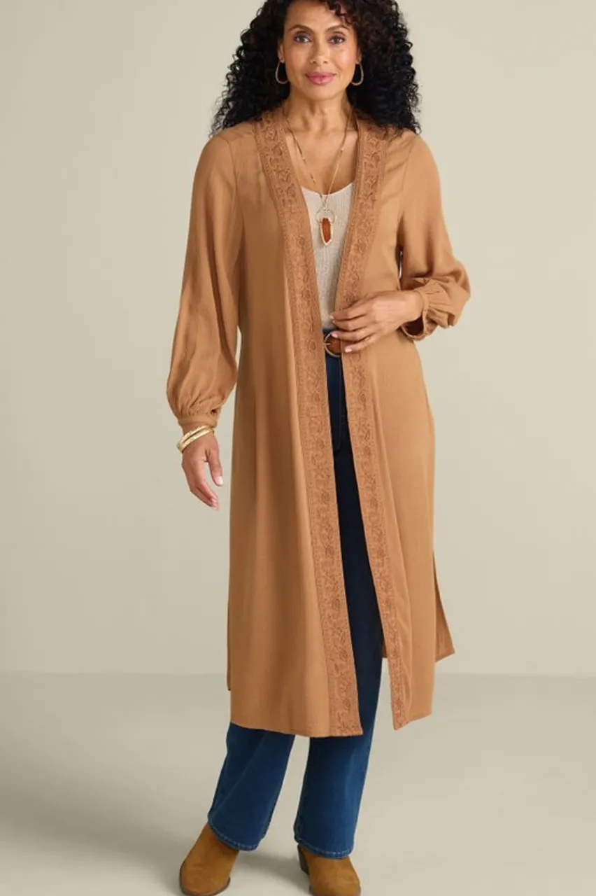 Soft Surroundings Megara Gauze Topper- Toppers|Jackets & Coats