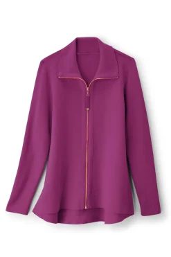 Soft Surroundings Meria Zip Cardi- Tops|Sweaters & Cardigans