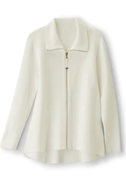 Soft Surroundings Meria Zip Cardi- Tops|Sweaters & Cardigans