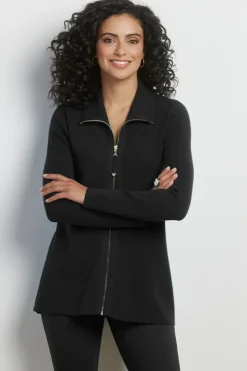 Soft Surroundings Meria Zip Cardi- Tops|Sweaters & Cardigans