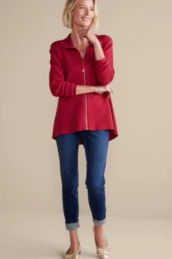 Soft Surroundings Meria Zip Cardi- Tops|Sweaters & Cardigans