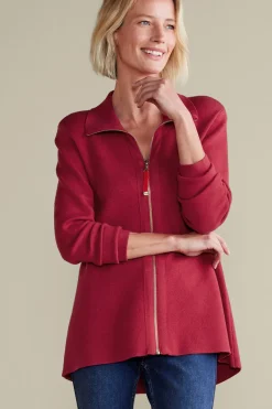 Soft Surroundings Meria Zip Cardi- Tops|Sweaters & Cardigans