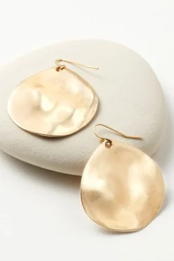 Soft Surroundings Meza Hammered Disc Earrings- Jewelry|Earrings