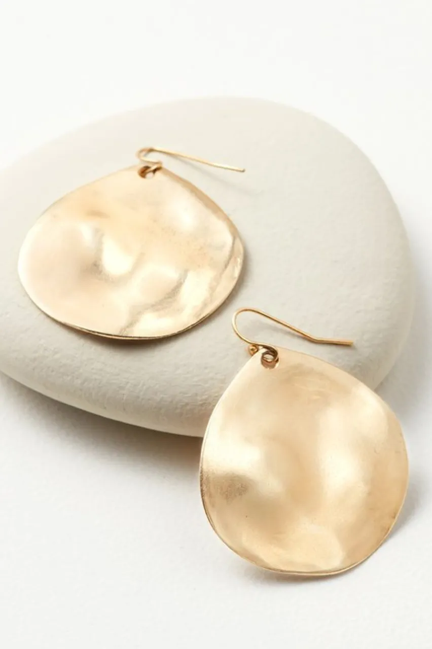 Soft Surroundings Meza Hammered Disc Earrings- Jewelry|Earrings