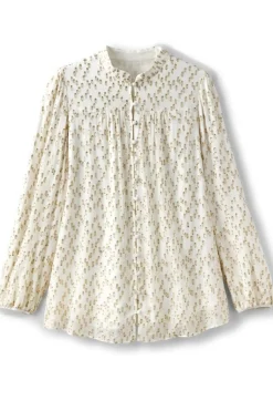 Soft Surroundings Mila Metallic Blouse- Tops