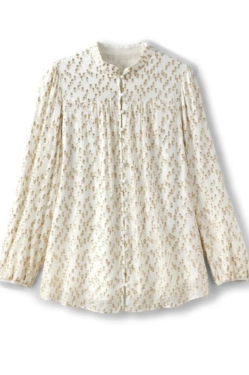 Soft Surroundings Mila Metallic Blouse- Tops