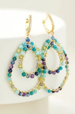 Soft Surroundings Mimi Beaded Hoop Earrings- Jewelry|Earrings