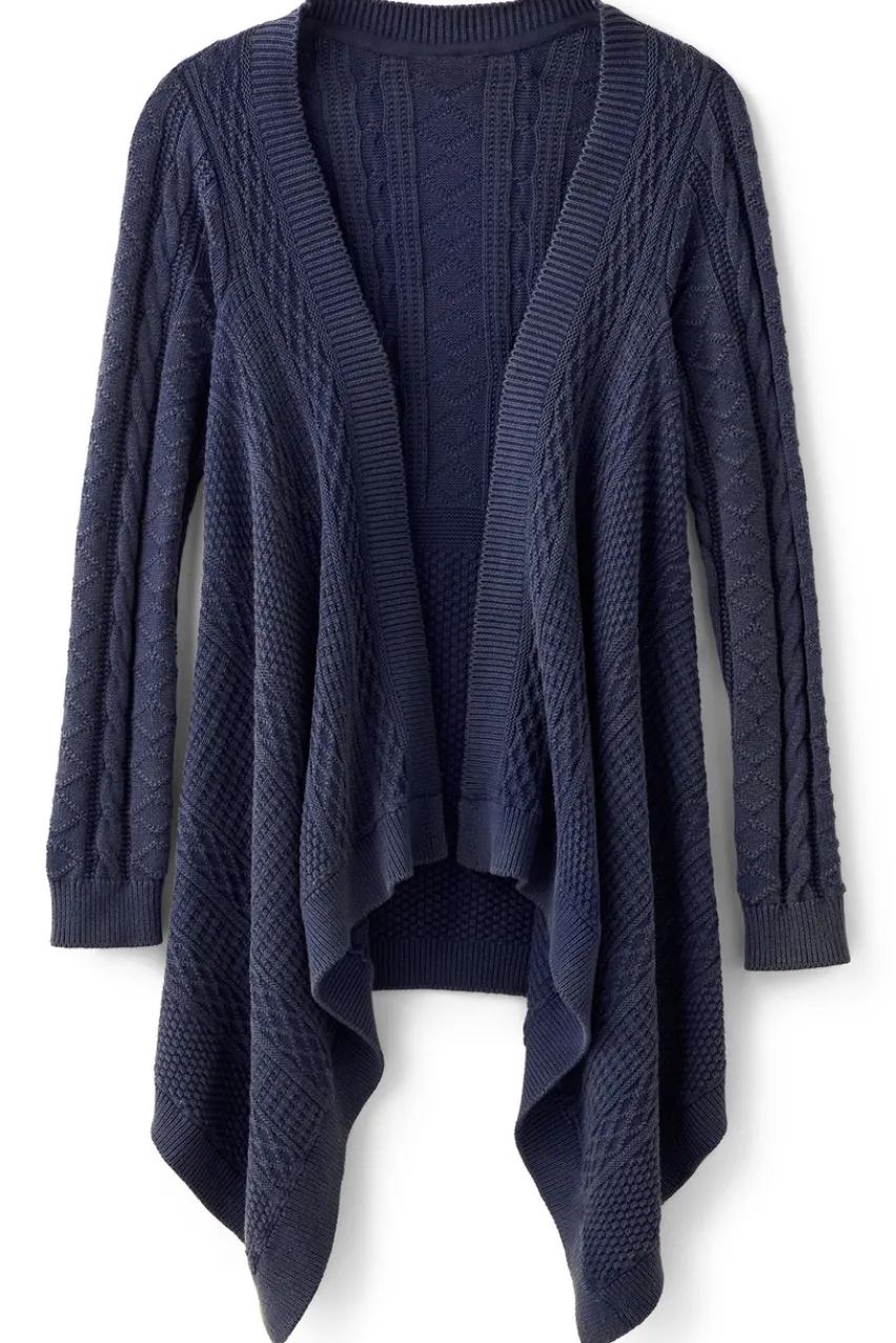 Soft Surroundings Minah Cable Knit Cardigan- Tops|Sweaters & Cardigans