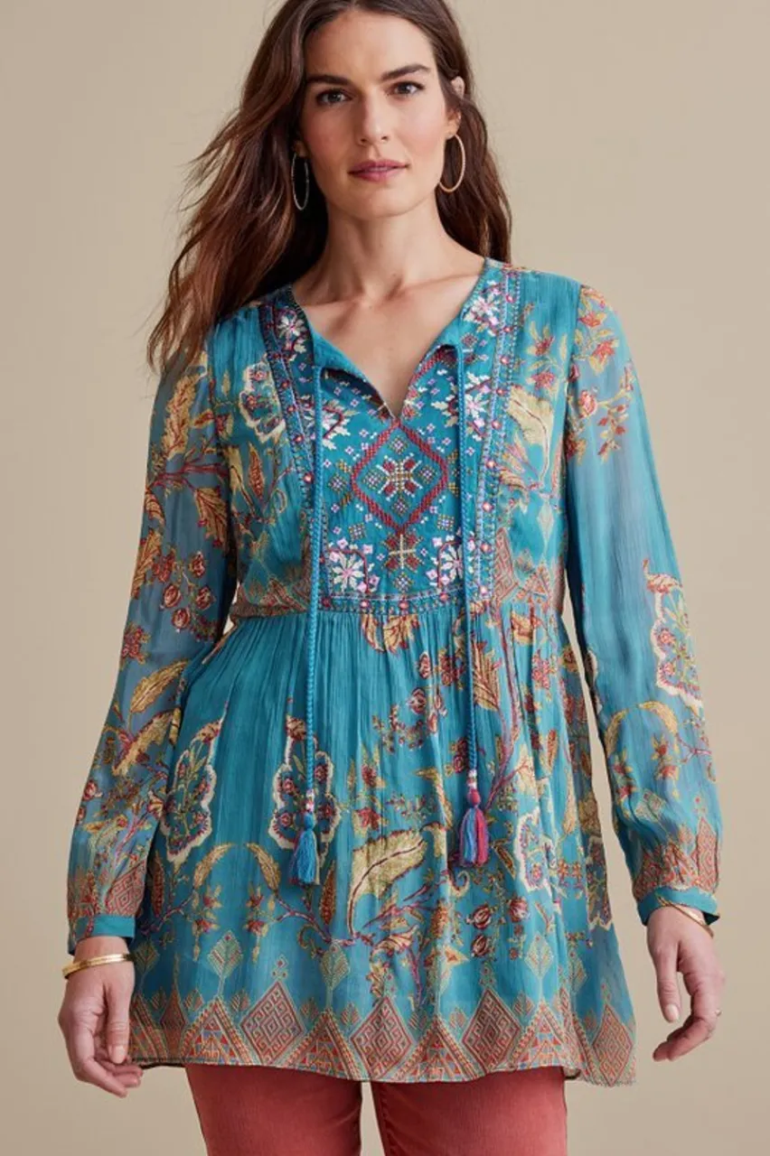 Soft Surroundings Mirapani Tunic- Tops|Tunics & Leggings