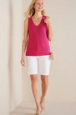 Soft Surroundings Mistral Supima Slub Tank- Tops