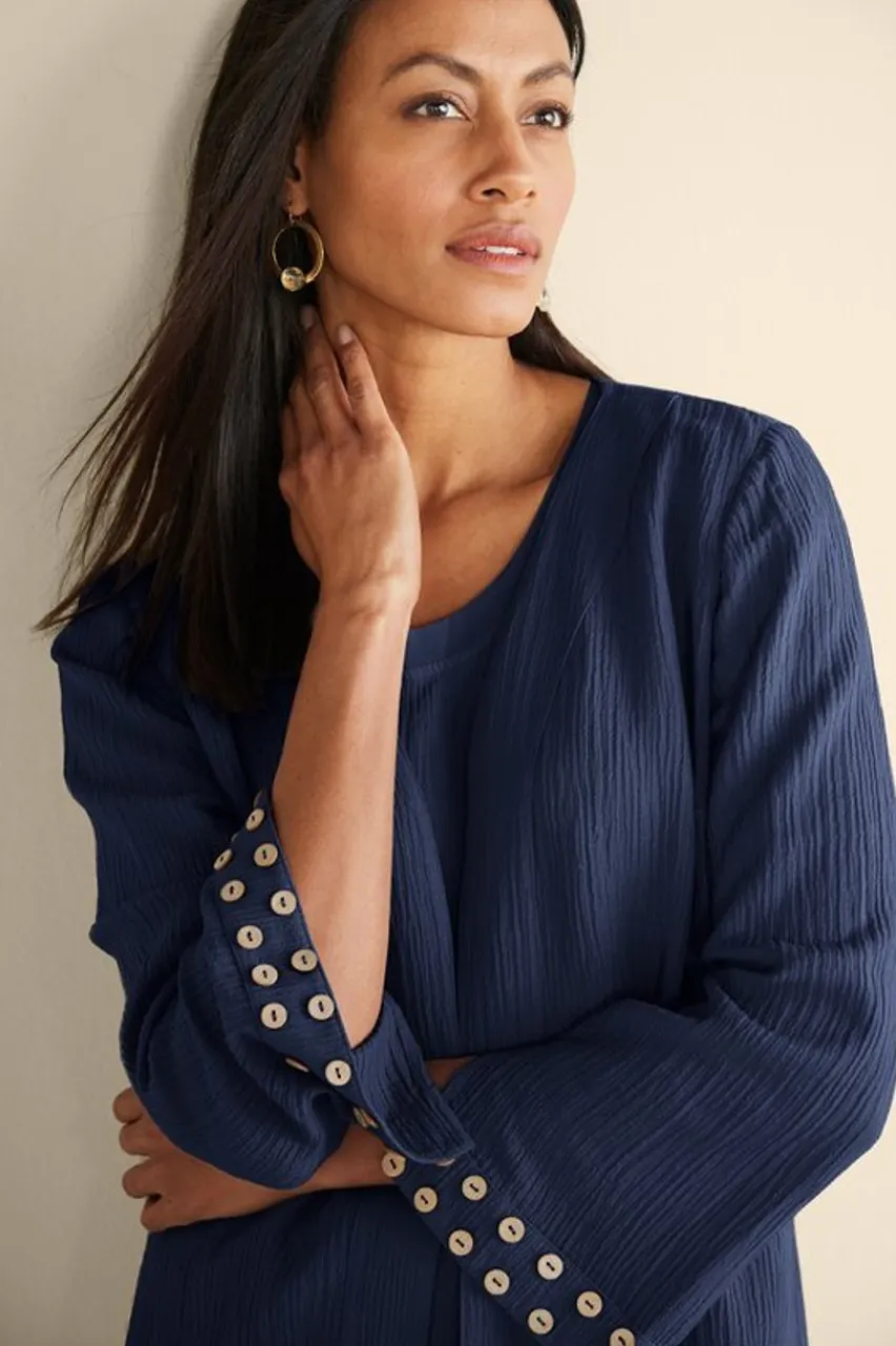 Soft Surroundings Oceo Gauze Topper- Tops|Toppers