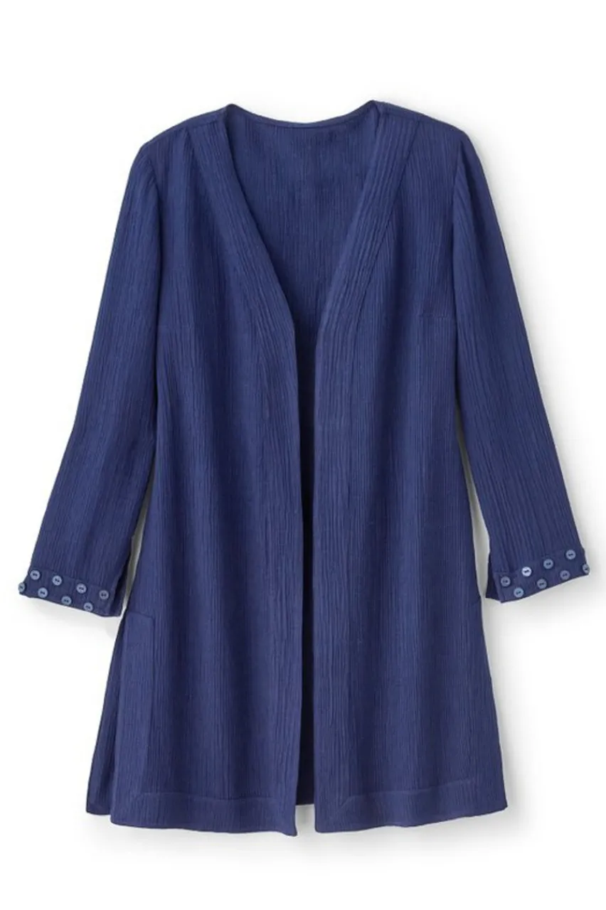 Soft Surroundings Oceo Gauze Topper- Tops|Toppers