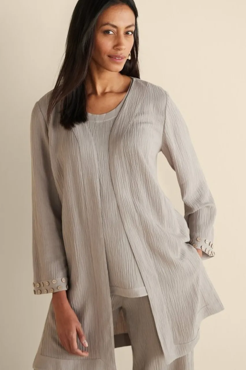 Soft Surroundings Oceo Gauze Topper- Tops|Toppers