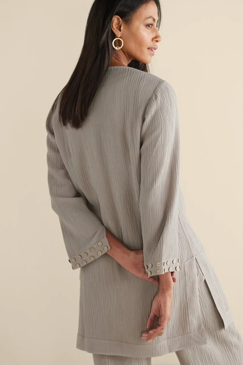 Soft Surroundings Oceo Gauze Topper- Tops|Toppers
