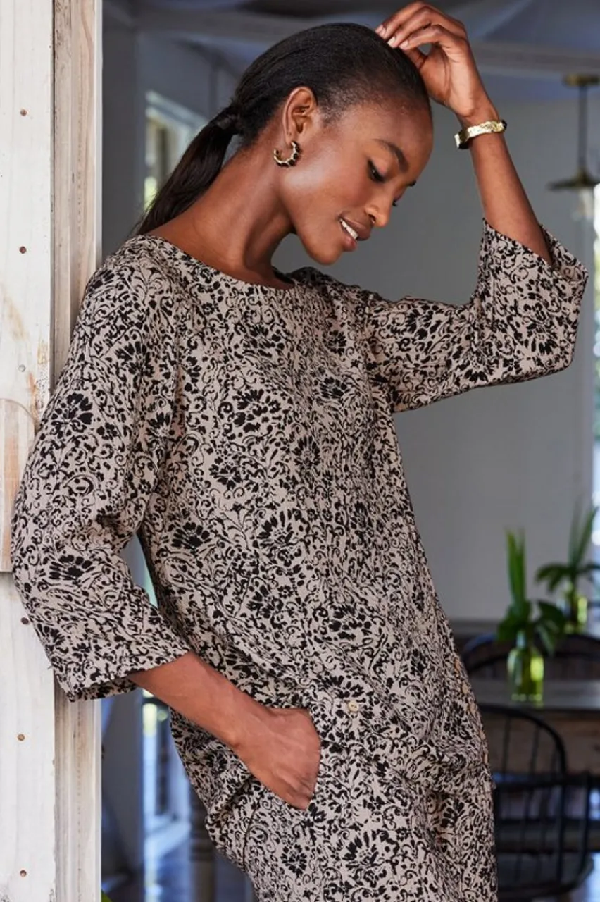 Soft Surroundings Oceo Gauze Tunic- Tops|Tunics & Leggings