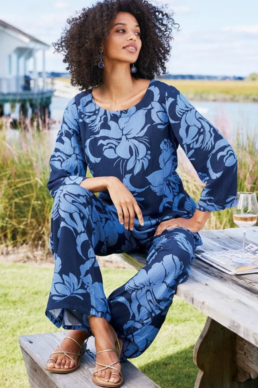 Soft Surroundings Oceo Gauze Tunic- Tops|Tunics & Leggings