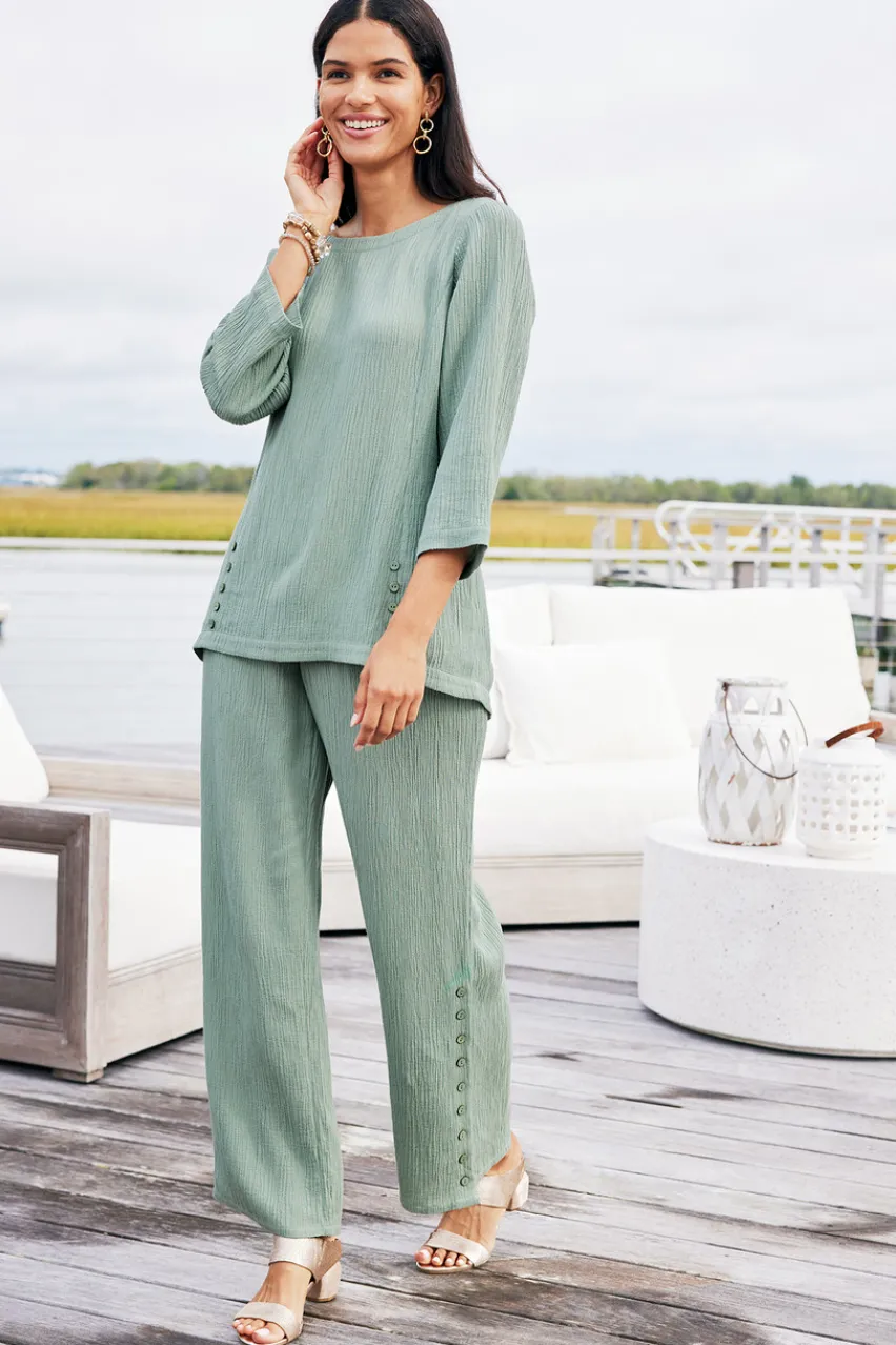 Soft Surroundings Oceo Gauze Tunic- Tops|Tunics & Leggings