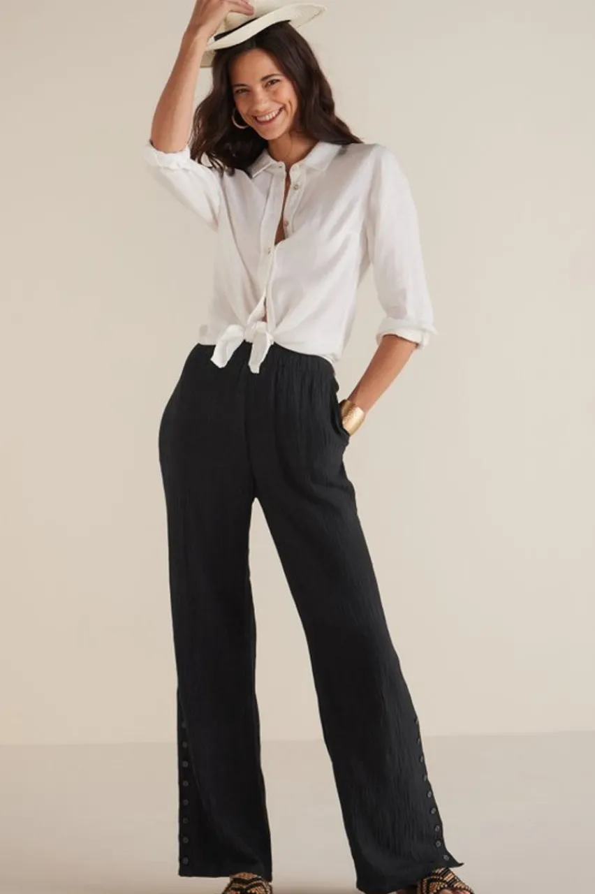 Soft Surroundings Oceo Gauze Wide-Leg Pants- Pants
