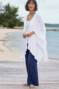 Soft Surroundings Oceo Gauze Wide-Leg Pants- Pants