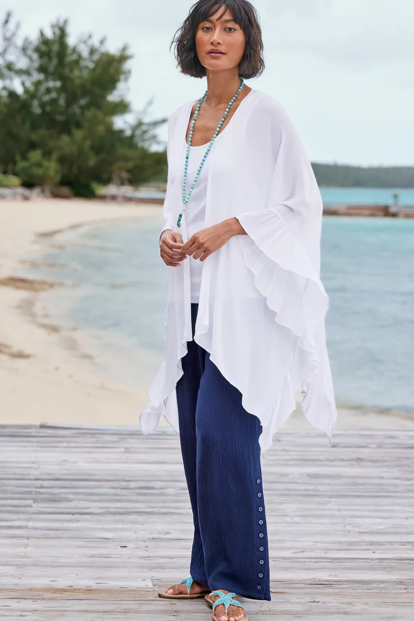 Soft Surroundings Oceo Gauze Wide-Leg Pants- Pants