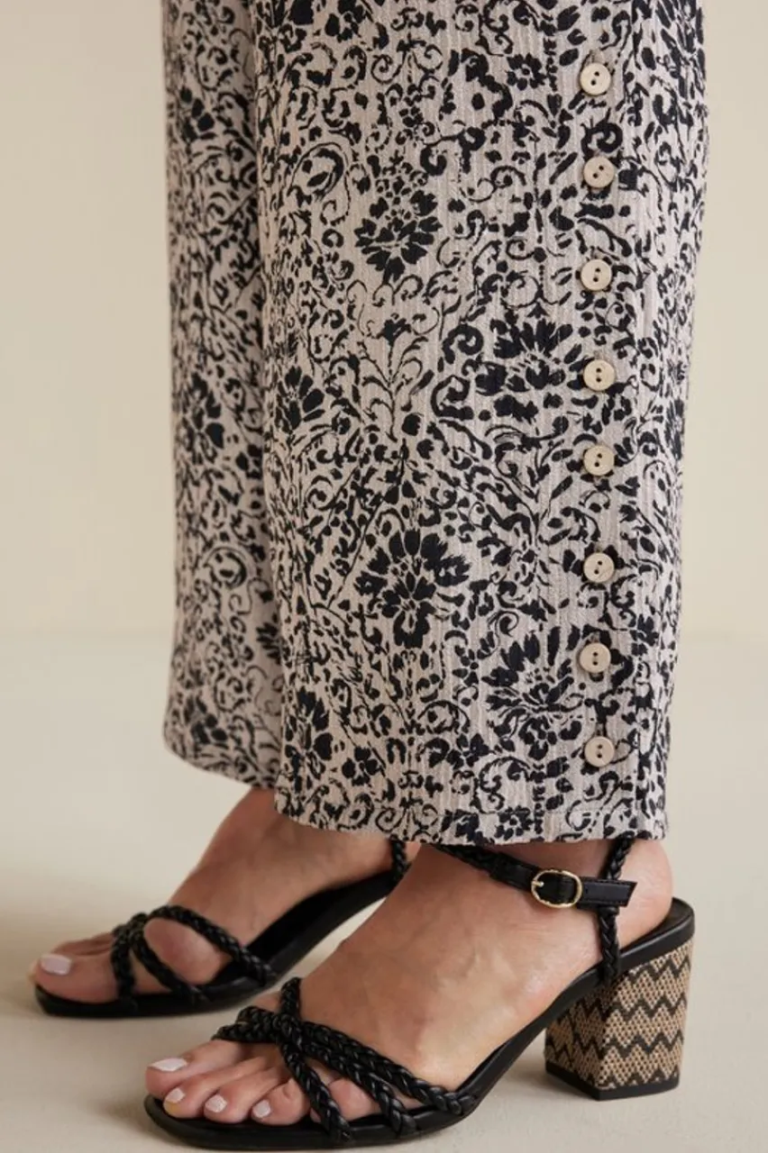 Soft Surroundings Oceo Gauze Wide-Leg Pants- Pants