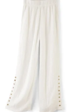 Soft Surroundings Oceo Gauze Wide-Leg Pants- Pants
