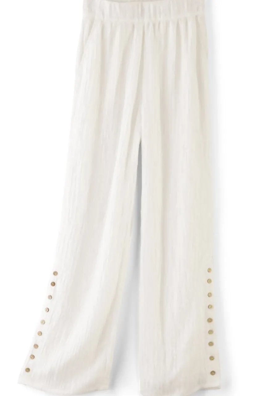 Soft Surroundings Oceo Gauze Wide-Leg Pants- Pants