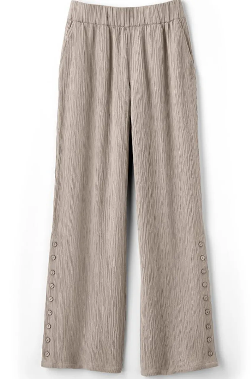 Soft Surroundings Oceo Gauze Wide-Leg Pants- Pants