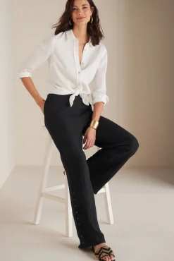 Soft Surroundings Oceo Gauze Wide-Leg Pants- Pants