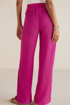 Soft Surroundings Oceo Gauze Wide-Leg Pants- Pants