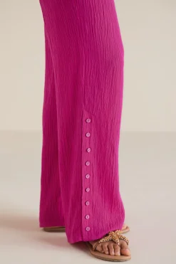 Soft Surroundings Oceo Gauze Wide-Leg Pants- Pants