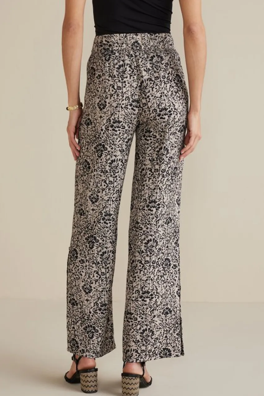 Soft Surroundings Oceo Gauze Wide-Leg Pants- Pants