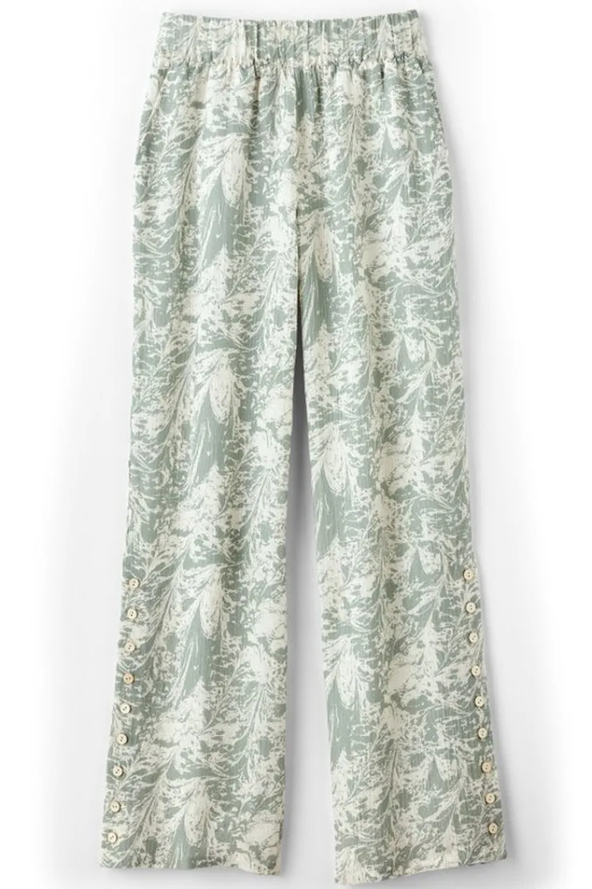 Soft Surroundings Oceo Gauze Wide-Leg Pants- Pants