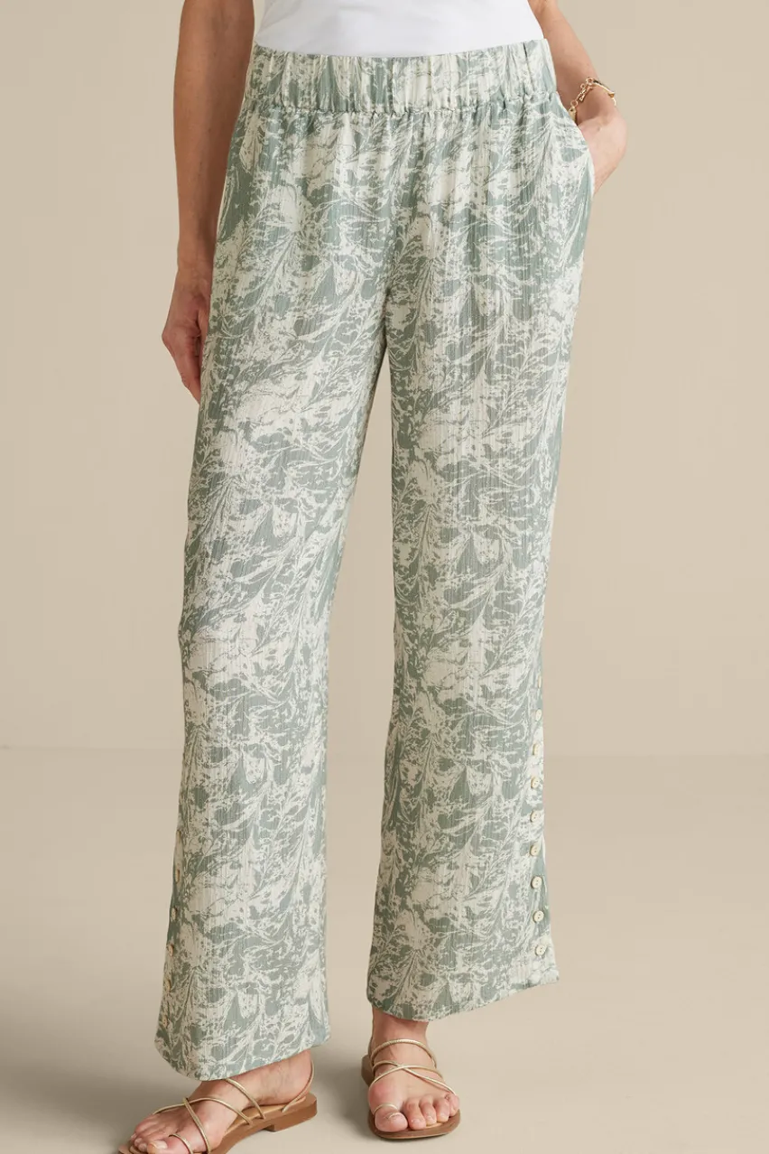Soft Surroundings Oceo Gauze Wide-Leg Pants- Pants