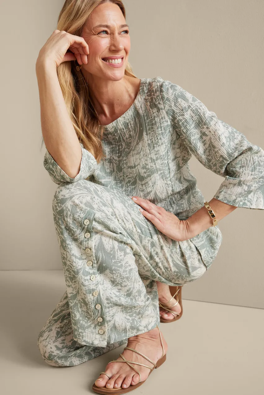 Soft Surroundings Oceo Gauze Wide-Leg Pants- Pants