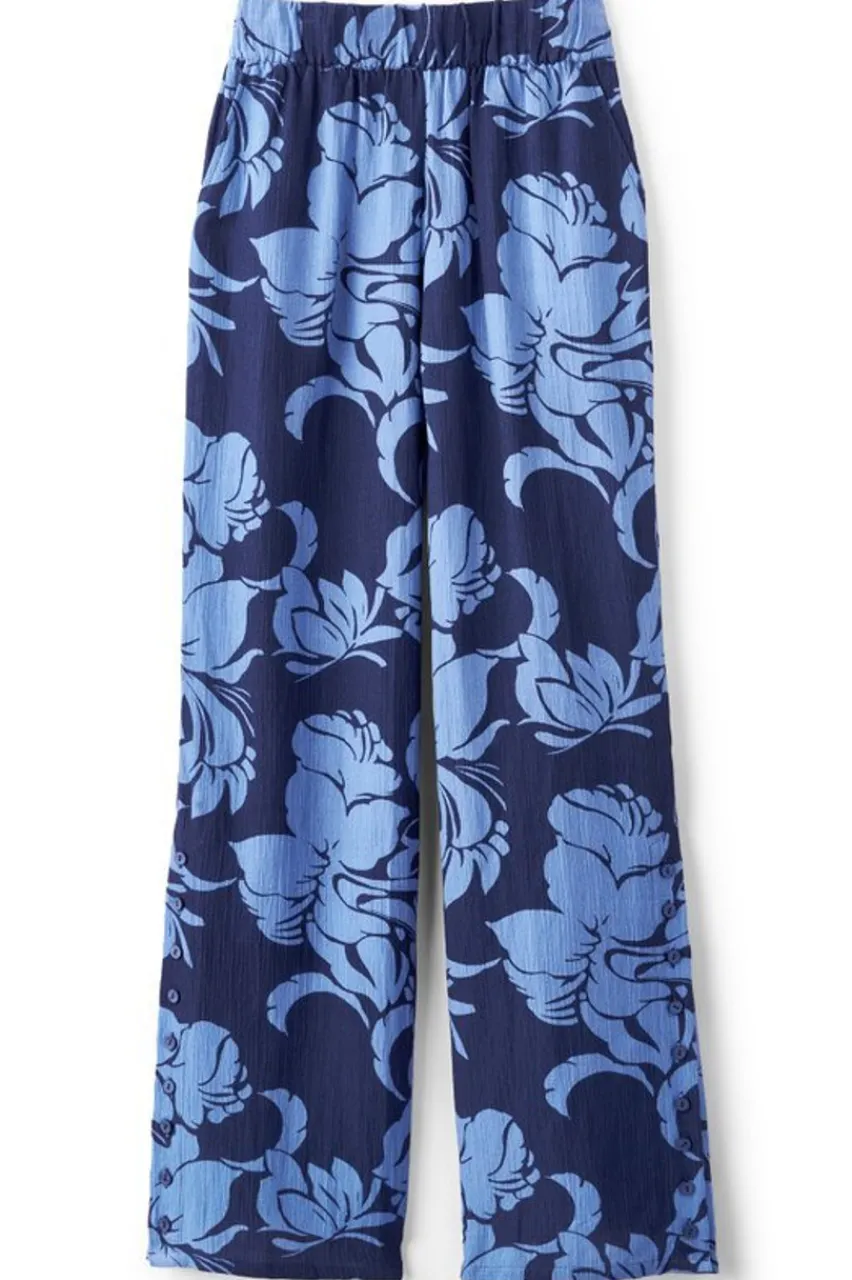 Soft Surroundings Oceo Gauze Wide-Leg Pants- Pants